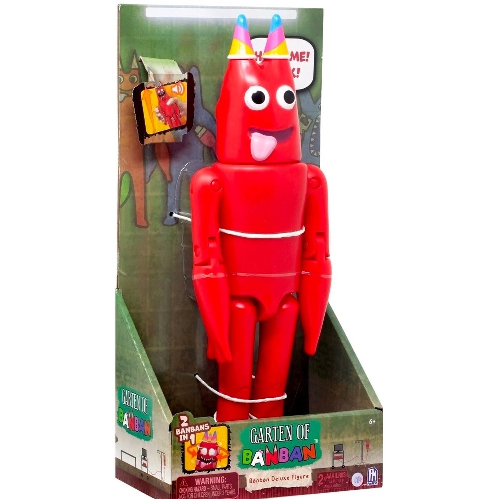 Garten of Banban Deluxe Figure 10 inch Articulated Sound Action Toy PhatMojo Red
